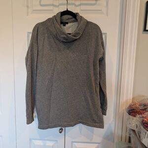 J. Crew Heathered Light Gray Knit Sweater